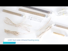 Altın Kaplama İkiz Tüp Kızılötesi Lambalar, Endüstriyel Isıtma Kısa Dalga Kızılötesi Lamba