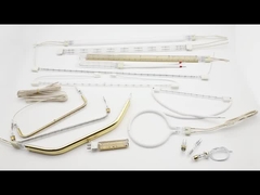 Tek boru altın kaplamalı halogen ısıtıcı lamba U şeklinde düz açılı kızılötesi ısıtıcı lamba