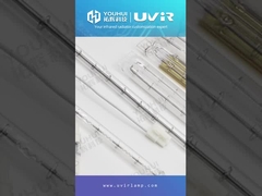 Altın kaplama Çift boru halogen kızılötesi ısıtıcı lamba