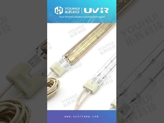 TC04 THG101279 Halogen ısıtıcı 3D baskı makinesi için lamba altın kaplama Twin Tube kızılötesi lamba