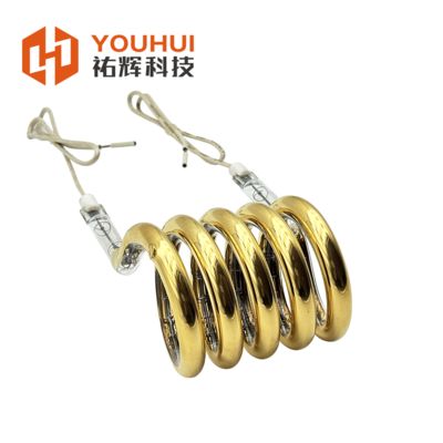 İyi fiyat 24-575V Voltage 39-600mm Outside Diameter 1100-2600℃ Filament Temperature Ring Infrared Lamp Circular Infrared Heater Tube çevrimiçi