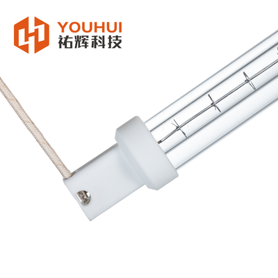 Yüksek verimlilikli Altın kaplı Kuvars Isıtma Elemeni Halogen Kızılötesi Lamba 1 saniyeli yanıt süresi ve 1100-2600 ° C Filament Sıcaklığı