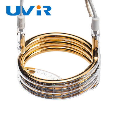 İyi bir fiyat. Dairesel Kızılötesi Ir Isı Lambası 380V 2700W Altın Kaplama Kuvars tüp çevrimiçi