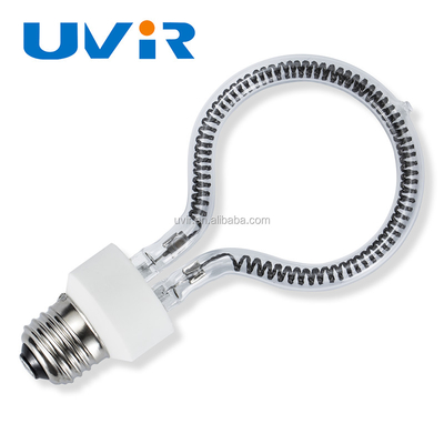 Good price 500w Şeffaf Tüp Orta Dalga Karbon Fiber Isıtma Lambası Kızılötesi Kuvars Verici çevrimiçi