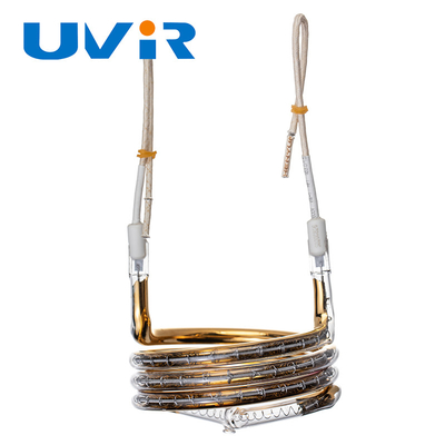 UVIR Özelleştirilmiş Halka Şekilli Isıtma Elemanı Tüpü Altın Kaplamalı Radyatör 2700w 380v