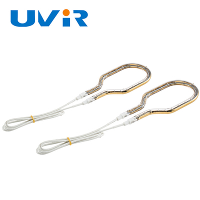 UVIR Altın Kaplamalı Kuvars Kızılötesi Isıtma Lambası Tüpü 100-7600W
