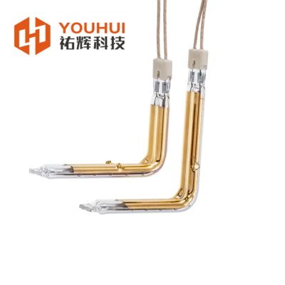 İyi fiyat L Shape Gold Coated Infrared Heating Element Tube with Visible Light Transmission >93% and UV Light Transmission >85% for Industrial Applications çevrimiçi