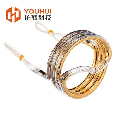 3D Tek Tüp Altın Kaplama Kızılötesi Kuvars Isıtma Lampası 8-14mm 5000-20000h Yaşam Süresi Halogen Tüp