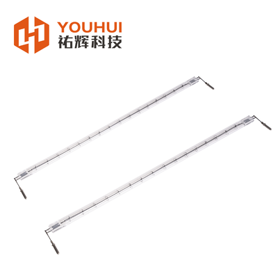 Endüstriyel ısıtma için 1-3 saniye yanıt süresi olan açık Kuvars Cam Pin Tipi Halogen Kızılötesi Isıtma Lampu